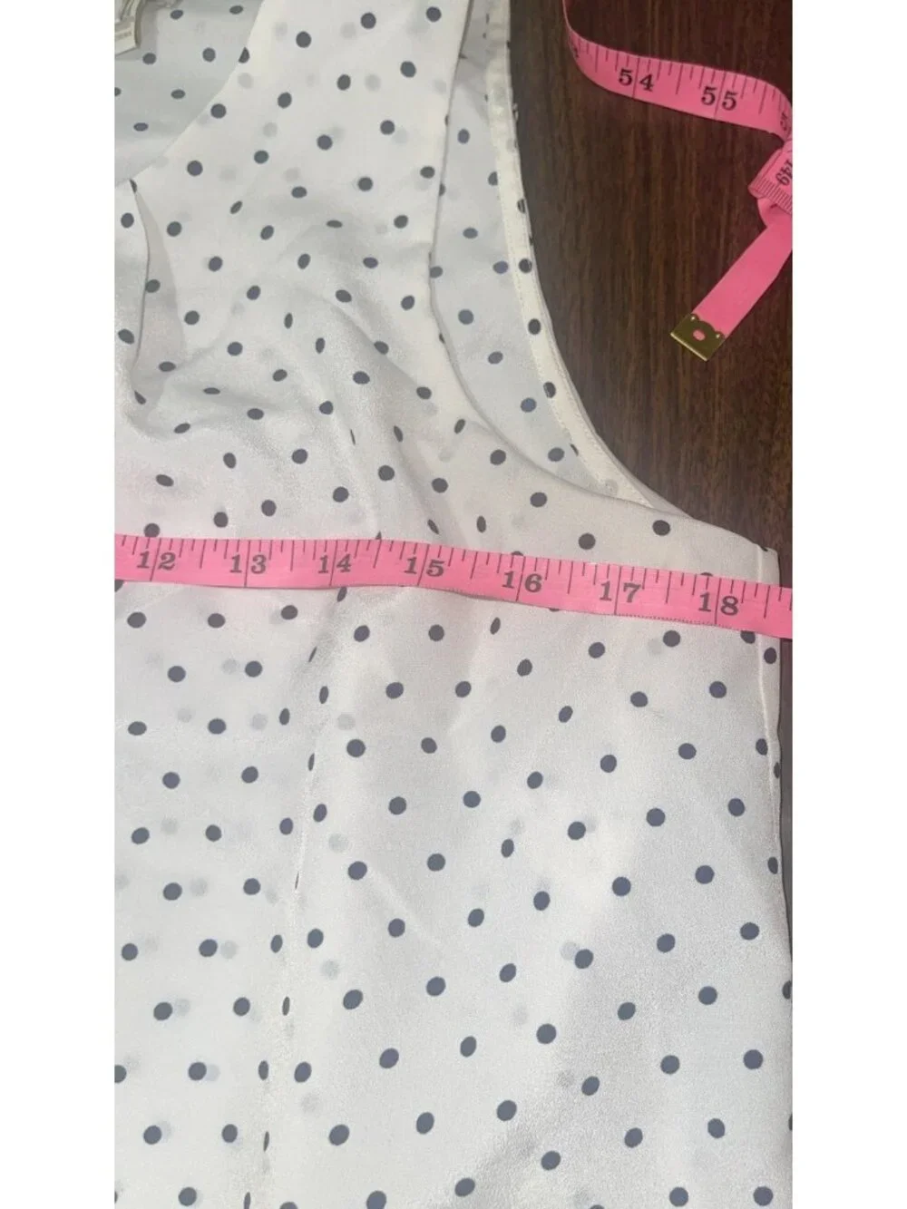 J CREW Women's Size 4 Tiered Polka Dot Blouse with Keyhole Back Black and White